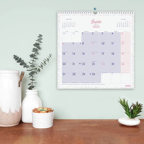 Finocam - Calendario 2022 30X30 - 300x300 mm, Español, Pared - Chic Morado