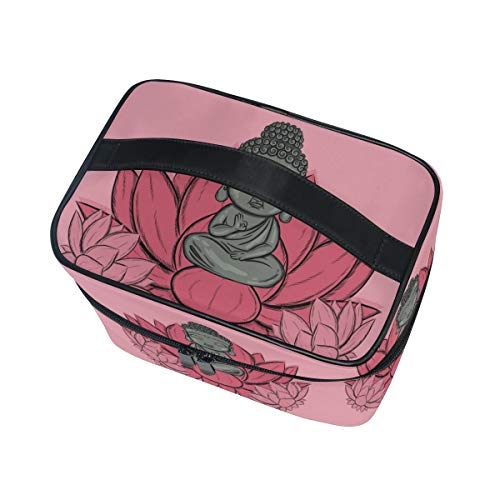 Flor De Loto Buda Bolsa Mochila de Maquillaje Almacenamiento Organizador de Cosméticos Portátil Estuche para Mujeres Señoras Niñas