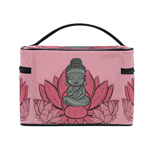 Flor De Loto Buda Bolsa Mochila de Maquillaje Almacenamiento Organizador de Cosméticos Portátil Estuche para Mujeres Señoras Niñas