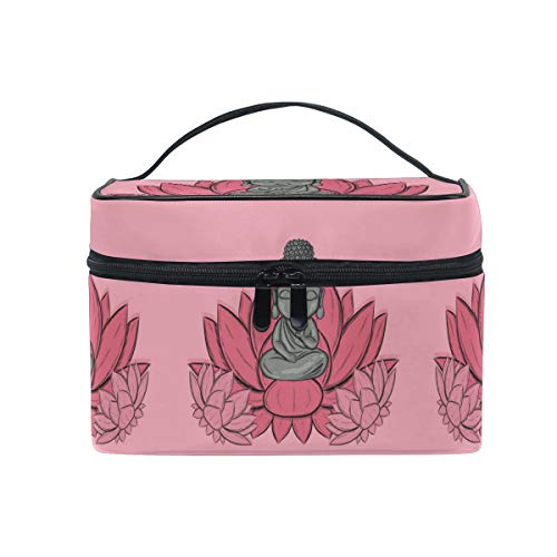 Flor De Loto Buda Bolsa Mochila de Maquillaje Almacenamiento Organizador de Cosméticos Portátil Estuche para Mujeres Señoras Niñas