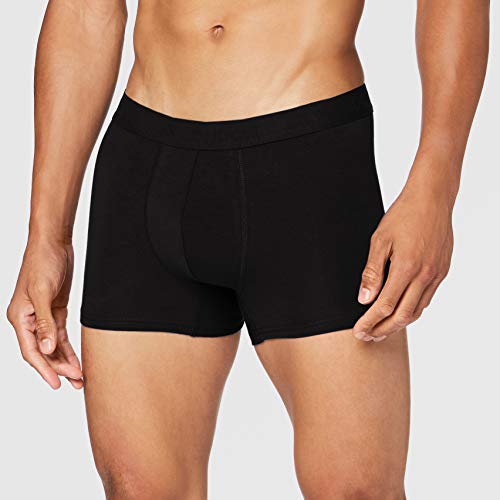 FM London Tagless Bóxer, Negro (Dark Assorted), Large (Pack de 5) para Hombre