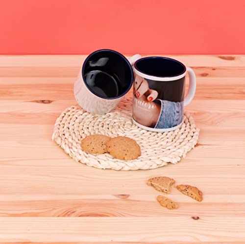 Fotoprix Tazas Personalizadas con Foto y Texto | Regalos Personalizados con Foto para Parejas | Te Quiero | Taza Personalizada con Nombre | Taza de Color Azul Oscuro