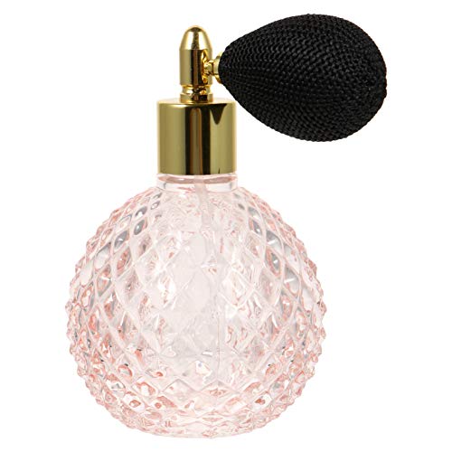 FRCOLOR - Botella de perfume de cristal 100 ml, botella de perfume vintage con pulverizador de bolas, botella de cristal vacía recargable botella atomizadora rosa, rosa (Rosa) - SZU40R10R2DG58N2JOS