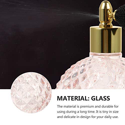 FRCOLOR - Botella de perfume de cristal 100 ml, botella de perfume vintage con pulverizador de bolas, botella de cristal vacía recargable botella atomizadora rosa, rosa (Rosa) - SZU40R10R2DG58N2JOS