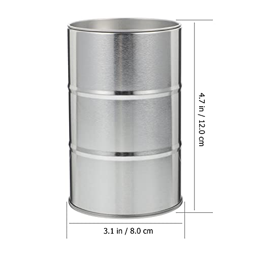FRCOLOR Caja de Almacenamiento de Plata para Maquinilla de Afeitar Banco de Almacenamiento de Seguridad Cuchillas de Afeitar Caja Contenedor Hucha de Hojalata para Peluquería