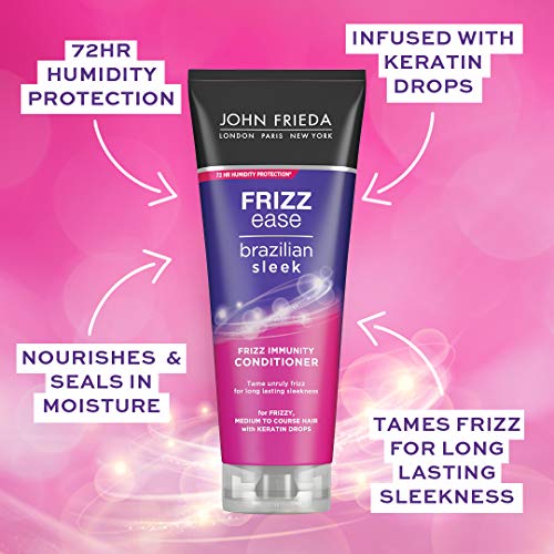 Frizz Ease - Acondicionador de inmunidad brasileño, elegante, 250 ml