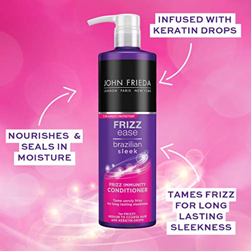 Frizz Ease - Acondicionador de inmunidad brasileño, elegante, 500 ml