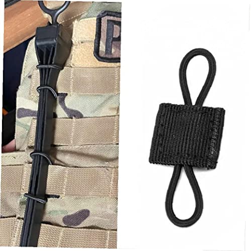 Froiny 4pcs Molle Molle Cinta Elástica Hebilla Encuadernación Retenedor Molle Molle