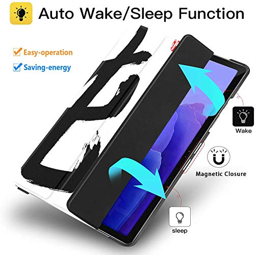 Funda Galaxy A7 Caligrafía jeroglífica Que traducción Funda roja Pura para Compatible Samsung Galaxy Tab A7 10,4 Pulgadas 2020 Funda Protectora con Soporte Funda Compatible Samsung A7 Folio Funda Fu