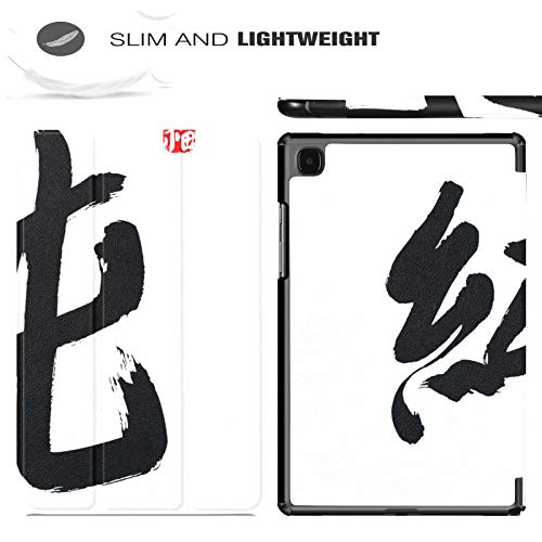 Funda Galaxy A7 Caligrafía jeroglífica Que traducción Funda roja Pura para Compatible Samsung Galaxy Tab A7 10,4 Pulgadas 2020 Funda Protectora con Soporte Funda Compatible Samsung A7 Folio Funda Fu