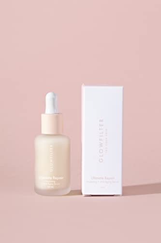 G Glowfilter Tag Your Skin - Ultimate Repair | Serum Hidratante Facial + Antiedad - Serum Antiarrugas con Ácido Hialurónico y Cafeina - Regenerador Facial para Piel Luminosa e Hidratada