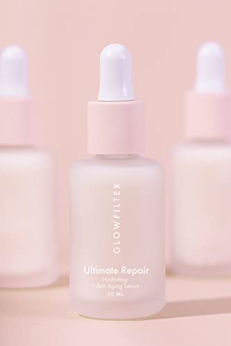 G Glowfilter Tag Your Skin - Ultimate Repair | Serum Hidratante Facial + Antiedad - Serum Antiarrugas con Ácido Hialurónico y Cafeina - Regenerador Facial para Piel Luminosa e Hidratada