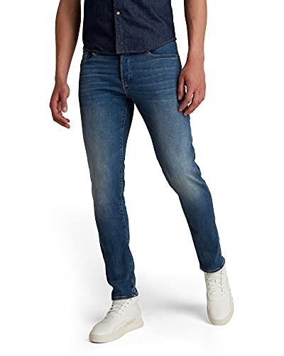 G-STAR RAW, hombres Jeans 3301 Slim , Azul (vintage medium aged 8968-2965), 32W / 32L