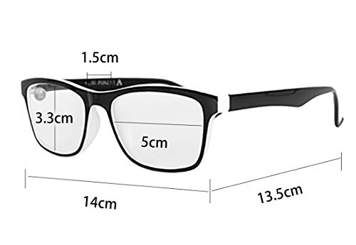 Gafas de Lectura Vista Cansada Presbicia, Gafas de Hombre y Mujer Unisex con Montura de Pasta, Bisagras de Resorte, Para Leer, Ver de Cerca (Rosa, 300)