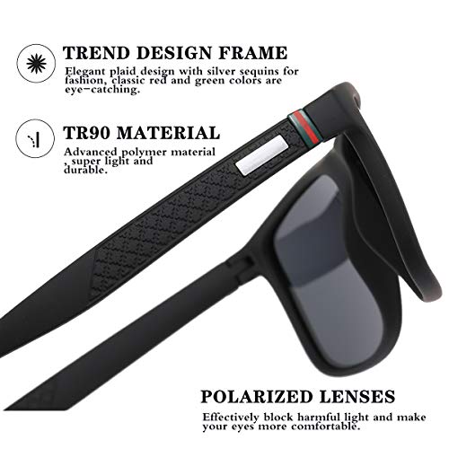 Gafas de sol polarizadas para hombres y mujeres; marcos vintage / clásicos / elegantes; objetivos de alta definición; Golf / Conducción / Pesca / Deportes al aire libre / Gafas de sol de moda
