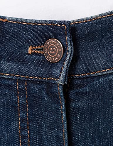 Gerry Weber Edition Best4me Cropped Jeans, Denim Dark Blue con Use, 40 para Mujer