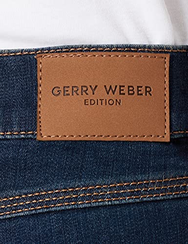 Gerry Weber Edition Best4me Cropped Jeans, Denim Dark Blue con Use, 40 para Mujer
