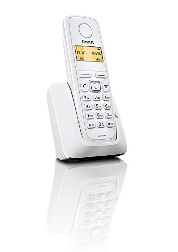 Gigaset A120 - Teléfono Inalámbrico, Agenda de 50 Contactos, Pantalla Iluminada, Color Blanco