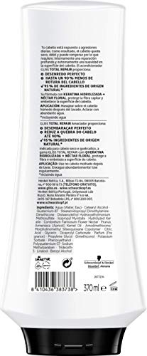 GLISS - Acondicionador Total Repair, 370 ml, para cabello seco, Gama reparación