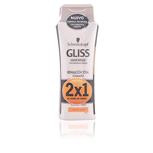 Gliss - Champú reparador para pelo seco - Total Repair -250ml – Gama reparación