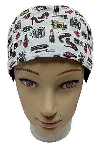 Gorro Quirófano Mujer Productos de Belleza pelo largo con Nombre Bordado y botones gratis Cliquea en"Personalizar" para ver los detalles