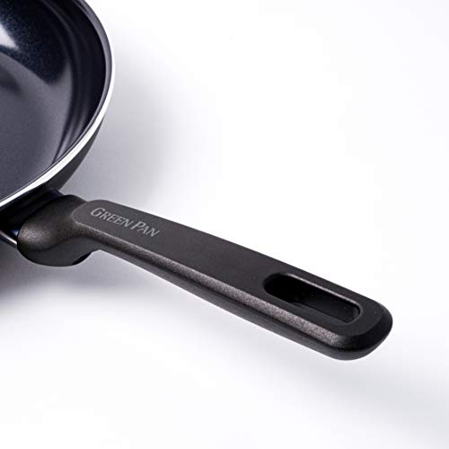 GreenPan Memphis Juego de Sartenes Antiadherentes de Aluminio con Revestimiento de Cerámica, Apto para Todo Tipo de Cocinas, Inducción, Horno y Lavavajillas, 20/24/28 cm, Negro, Aluminium