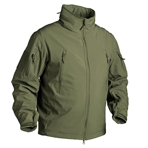 HANTONGHAO Chaqueta de lana militar de invierno para hombre Chaqueta de camuflaje militar impermeable táctica de cáscara blanda Ropa de Airsoft Cortavientos Multicam - Negro, M