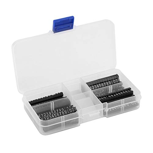 Heaviesk 420PCS Todo en 鈧? Precio de Muestra Kit de Cubos Tienda en Tienda Mostrador de Precios de Venta Pantalla de Cubos Negros Etiquetas de Precios Digitales en Blanco