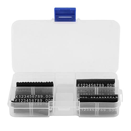 Heaviesk 420PCS Todo en 鈧? Precio de Muestra Kit de Cubos Tienda en Tienda Mostrador de Precios de Venta Pantalla de Cubos Negros Etiquetas de Precios Digitales en Blanco