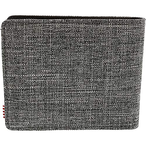Herschel Supply Co. Cartera para hombre Negro Raven Crosshatch/Cuero sintético negro Talla única