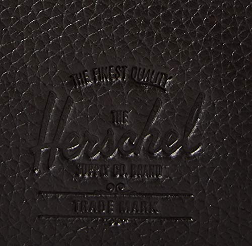 Herschel Supply Raven Leather RFID Billetera Tipo Tarjetas, Piel de Color Negro, Taille Unique Unisex