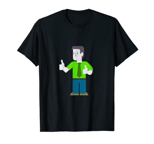 Hombre de la compañía dando los pulgares arriba Camiseta