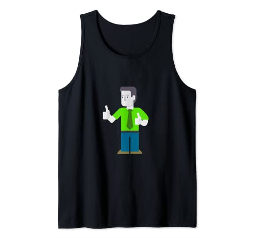 Hombre de la compañía dando los pulgares arriba Camiseta sin Mangas