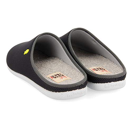 HOT POTATOES MICANOPY, Zapatillas de Estar por casa con talón Abierto Hombre, Gris (Gris Gris), 40 EU