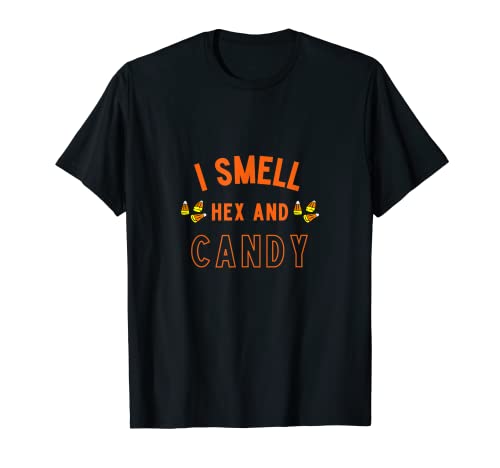 Huelo Hex Y Dulces Divertido Halloween Camiseta