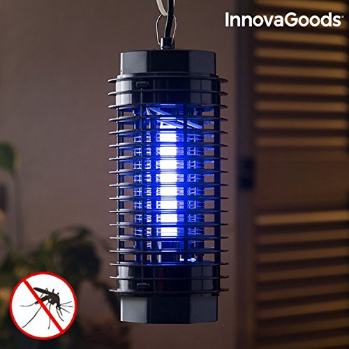 InnovaGoods Lámpara Antimosquitos KL-1500 4W Negro, Mediano