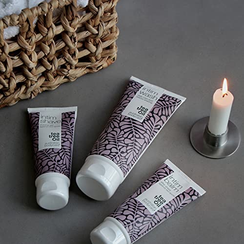 Intim Balm Australian Bodycare 100 ml | Tea Tree Oil + Lemon Myrtle | Bálsamo para después del afeitado íntimo, tratamiento para vellos encarnados, sarpullido y rozaduras del afeitado