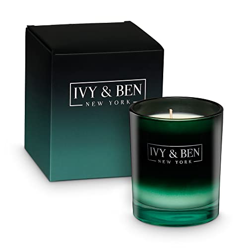 IVY & BEN NEW YORK - Vela aromática de lujo en tarro – 100% cera de soja, 200 g, regalo para mujeres, hombres, cumpleaños, vela de soja