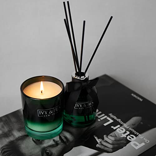 IVY & BEN NEW YORK - Vela aromática de lujo en tarro – 100% cera de soja, 200 g, regalo para mujeres, hombres, cumpleaños, vela de soja