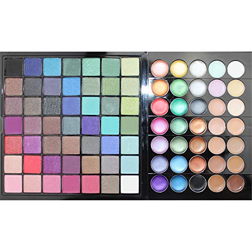 JasCherry Paleta de Sombras de Ojos 177 Colores de Estuche de Maquillaje Cosmético - Incluye Corrector Camuflaje y Polvo de Cejas y Rubor y Brillo Labios #2
