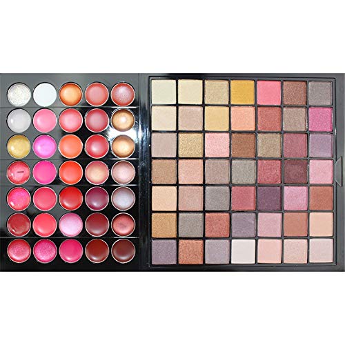 JasCherry Paleta de Sombras de Ojos 177 Colores de Estuche de Maquillaje Cosmético - Incluye Corrector Camuflaje y Polvo de Cejas y Rubor y Brillo Labios #2