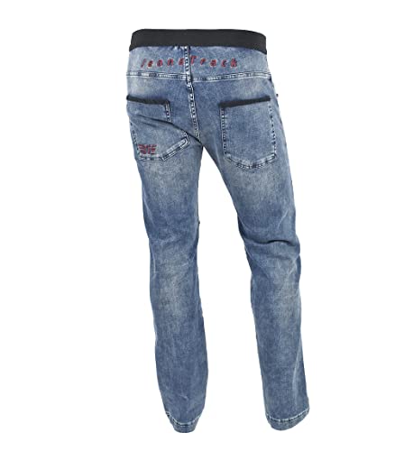 Jeanstrack Turia Jeans Pantalón de Escalada, Hombre, Jean Snow, Talla M