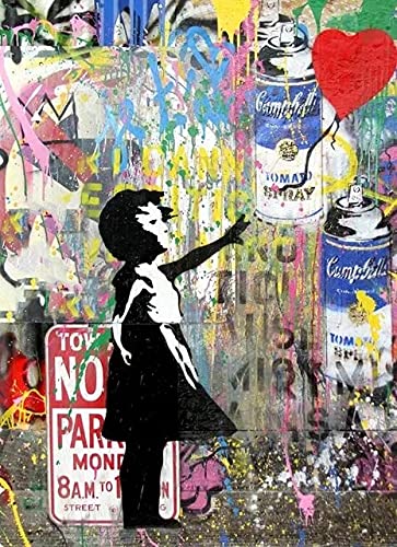 JHGJHK Tap Street Graffiti Art Painting Pintura al óleo Pintura de Arte Abstracto Grabado Decoración de la Pared del hogar 3