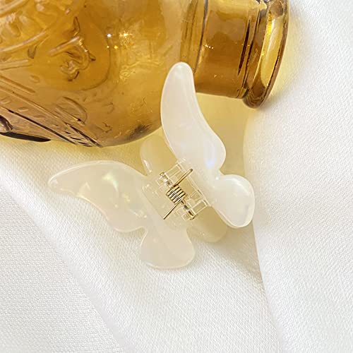 JSMZYEXR 2 Piezas Pinza De Pelo Acrílico Horquilla Linda Y Transparente Pinzas De Pelo Mediano para Chicas Mujer Horquilla Antideslizante, Accesorios De Moda para Mujeres con Cabello Largo Y Rizado