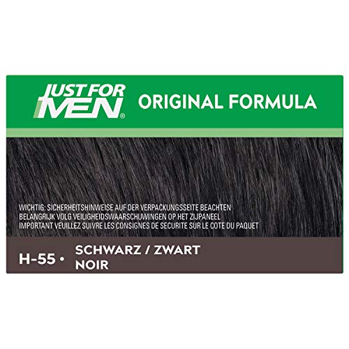 Just for Men - H55 - Champú colorante para el cabello, color negro natural