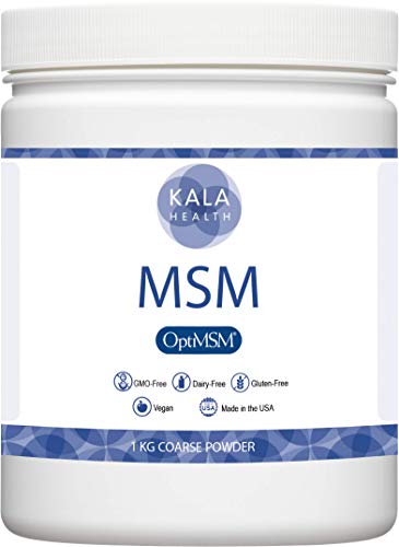 Kala Health - OptiMSM® Destilación de etapas múltiples MSM Polvo (cristales) 1kg g, azufre natural puro para articulaciones, piel, cabello y uñas - SIN ADITIVOS - 100% vegano