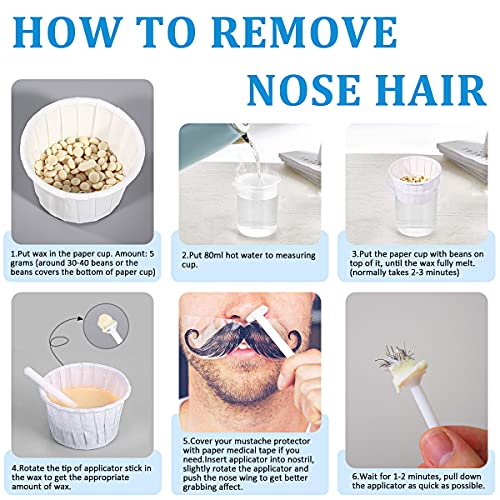 KalisCare Nose Wax Kit, Kit de depilación con cera para hombres y mujeres, 100 g