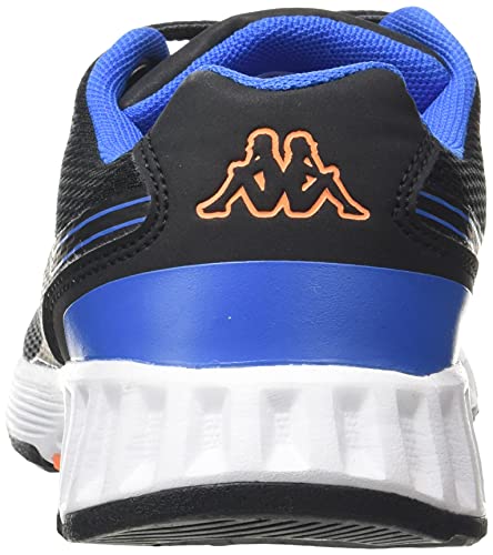 Kappa Faster Lace, Zapatillas Deportivas, Negro/Azul/Naranja, 39 EU