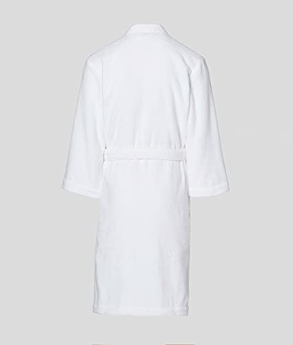 KARL LAGERFELD Logo Bath Robe Túnica, Blanco, L Unisex Adulto
