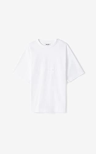 Kenzo Camiseta Tiger Flock Loose para Hombre, Bordado de Tigre Blanco, 100% algodón (Corte Recto, tamaño Grande) (XL)